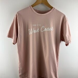 Peace Collective Home is the West Coast Tee Rose Pink L